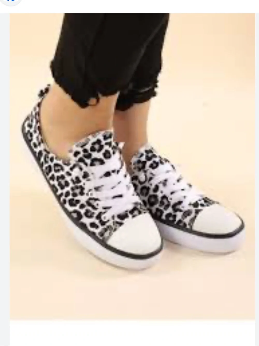 Women’s High-Top Leopard Print Sneakers - White/Black